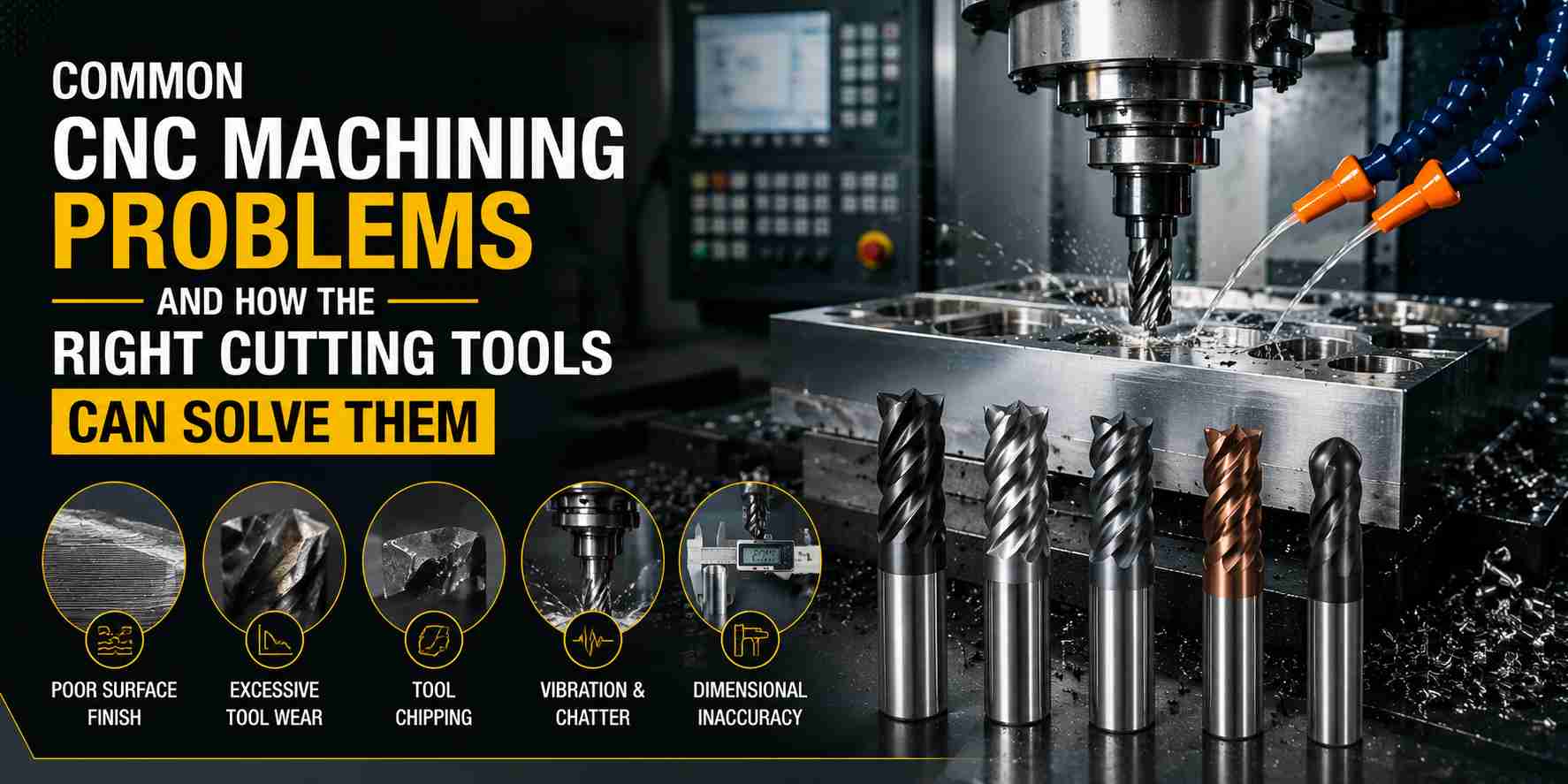 Common CNC Machining Problems and How the Right Cutting Tools Can Solve Them