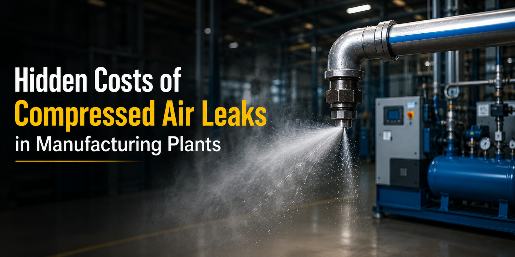 Hidden Costs of Compressed Air Leaks in Manufacturing Plants