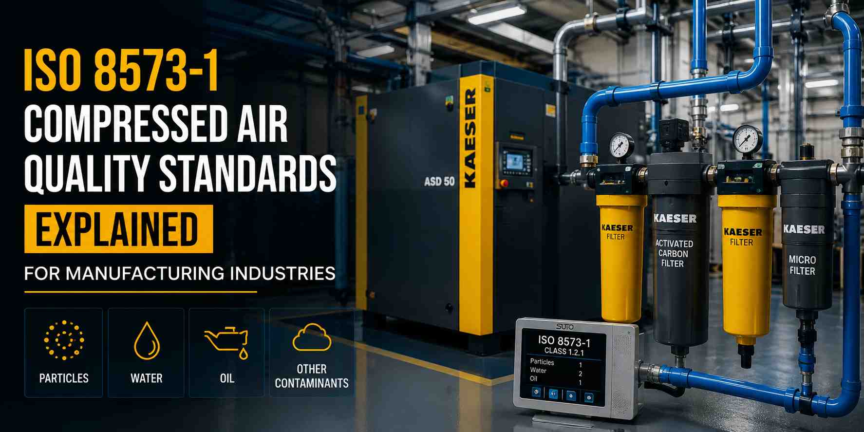 ISO 8573-1 Compressed Air Quality Standards Explained for Manufacturing Industries