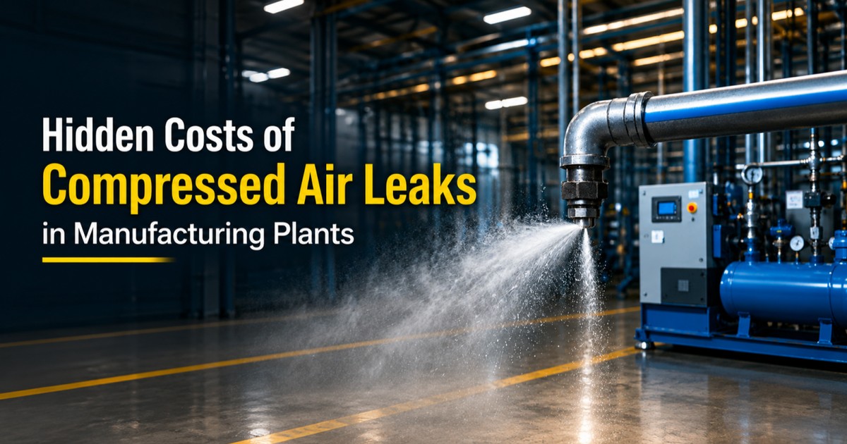 Hidden Costs of Compressed Air Leaks in Manufacturing Plants